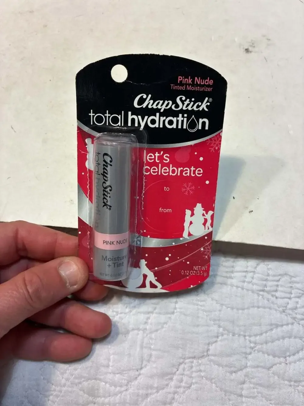 Lot of 3 ChapStick Total Hydration Moisture + Tint Pink Nude Tinted Lip Balm 0.1